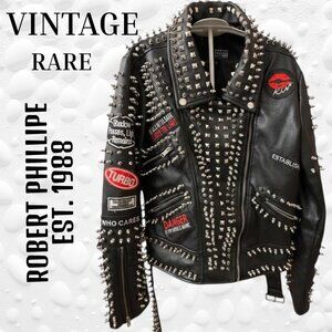 RARE VINTAGE Statement Jacket – Robert Phillipe Est. 1988 – Faux Leather – Mint